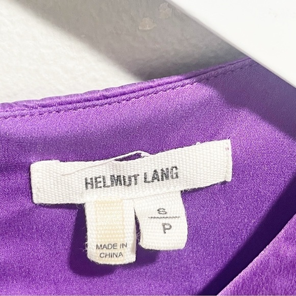 HELMUT LANG Women’s Purple Layered Silk Tank ANILINE Stretch Layer Size Small - Picture 6 of 7